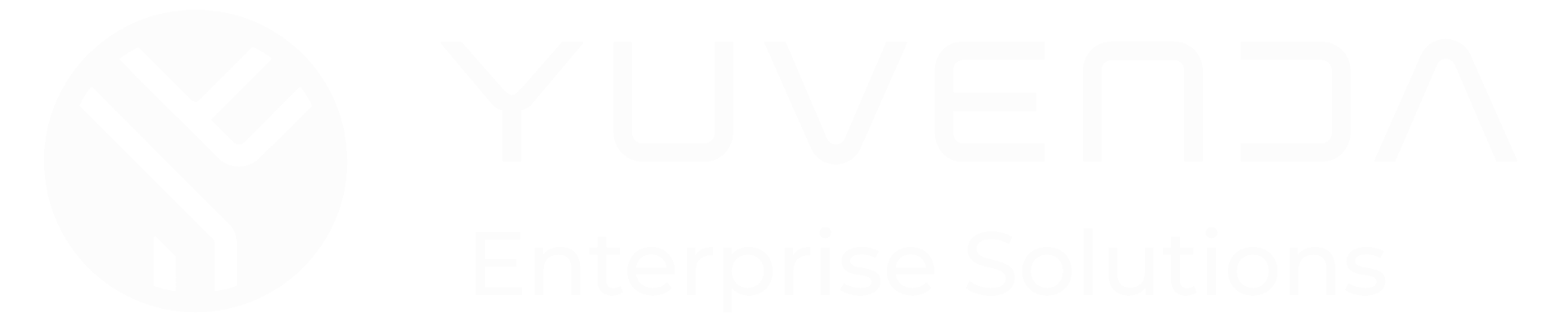 YUVEDO Enterprise Solutions logo featuring a stylized Y symbol in a circle.